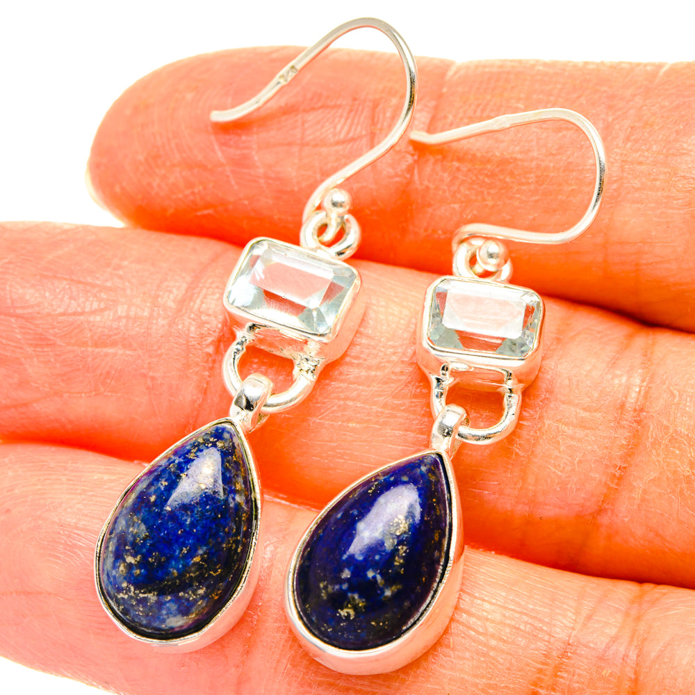 Lapis Lazuli Earrings handcrafted by Ana Silver Co - EARR427558