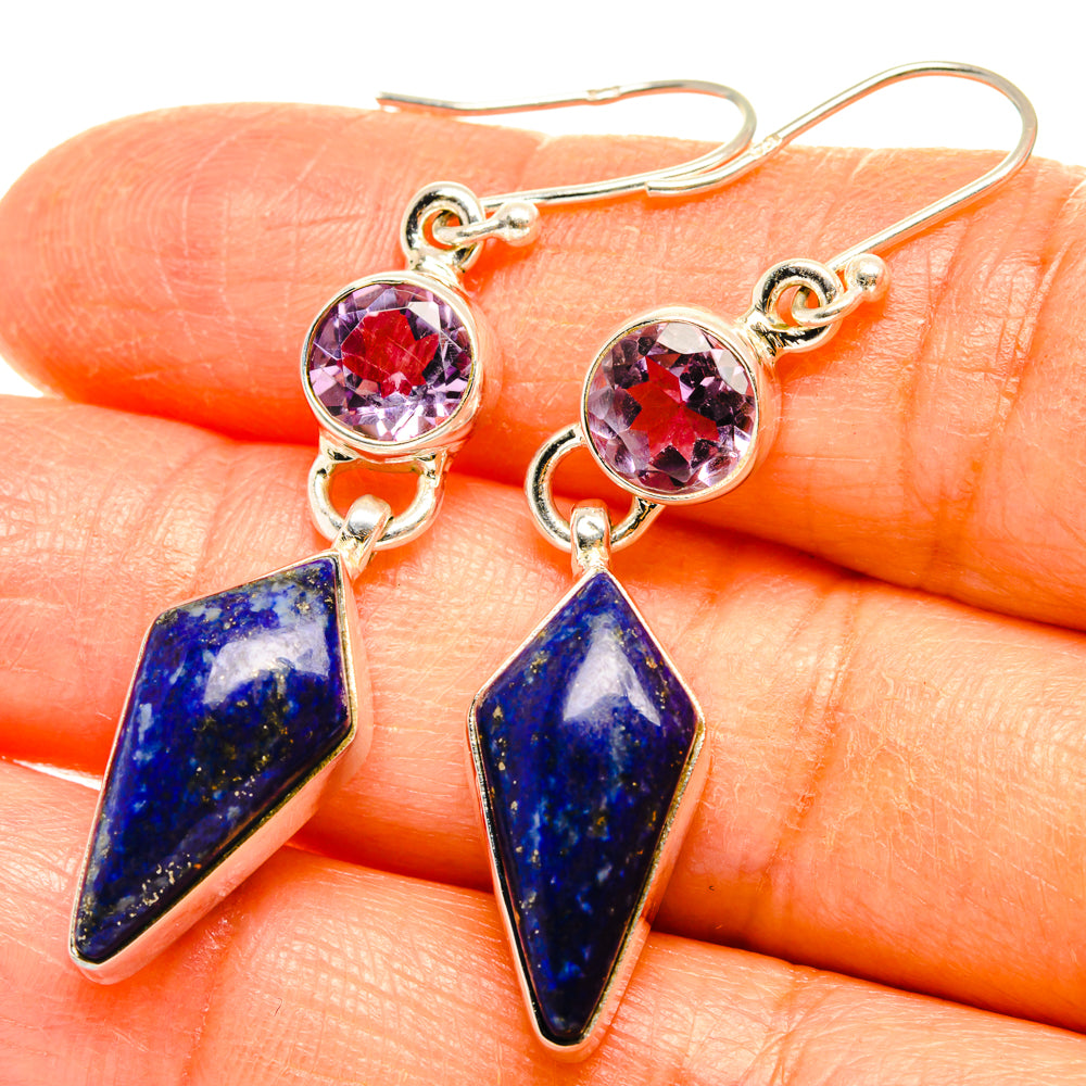 Lapis Lazuli Earrings handcrafted by Ana Silver Co - EARR427560