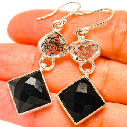 Black Onyx Earrings handcrafted by Ana Silver Co - EARR427561