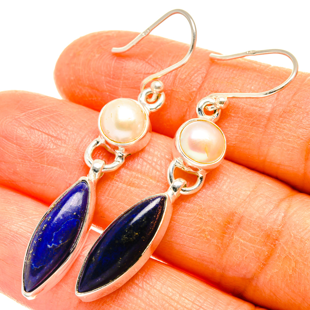 Lapis Lazuli Earrings handcrafted by Ana Silver Co - EARR427566