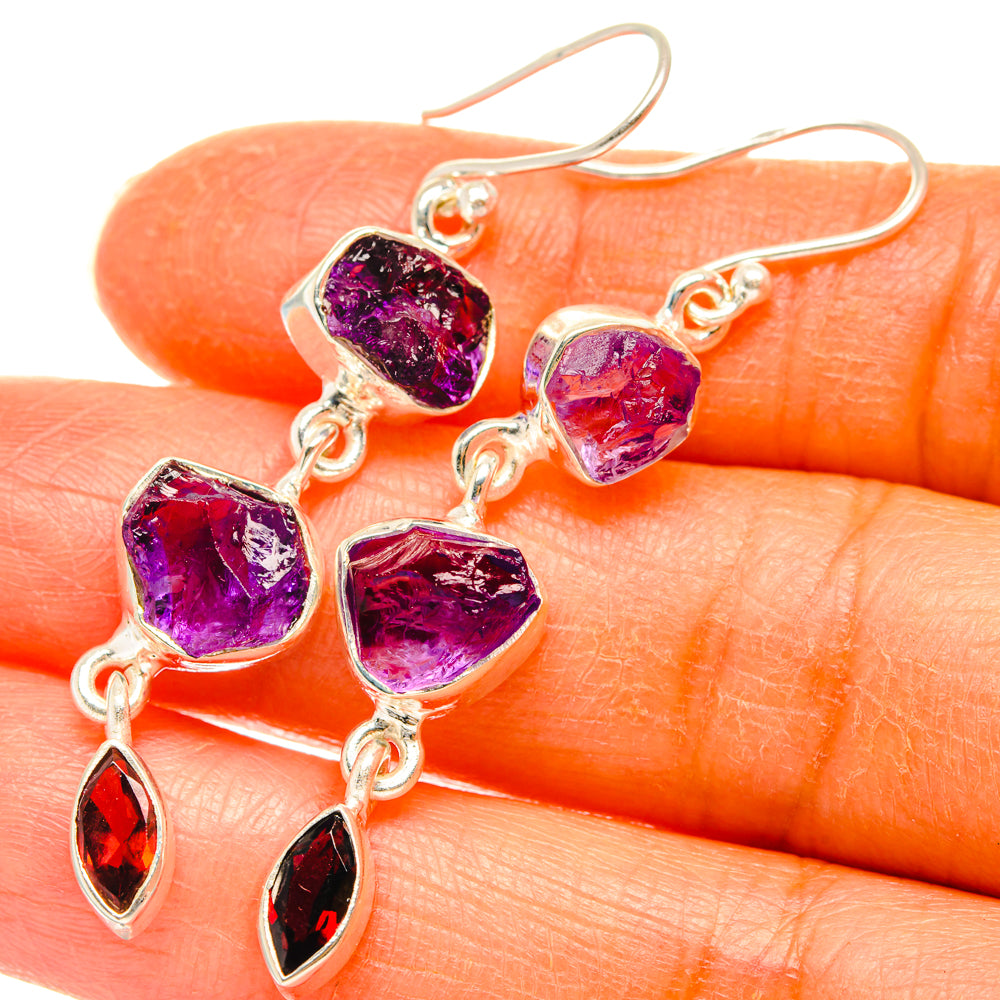 Amethyst Earrings handcrafted by Ana Silver Co - EARR427572
