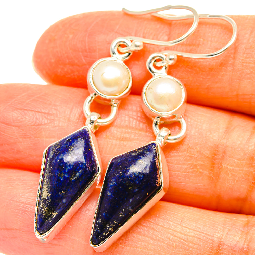 Lapis Lazuli Earrings handcrafted by Ana Silver Co - EARR427576