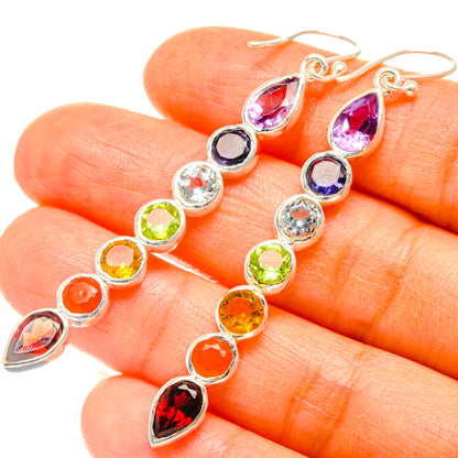 Rainbow Chakra Earrings handcrafted by Ana Silver Co - EARR427580