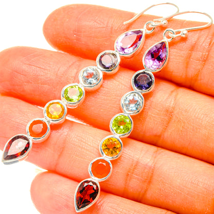 Rainbow Chakra Earrings handcrafted by Ana Silver Co - EARR427582