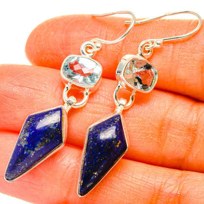 Lapis Lazuli Earrings handcrafted by Ana Silver Co - EARR427587