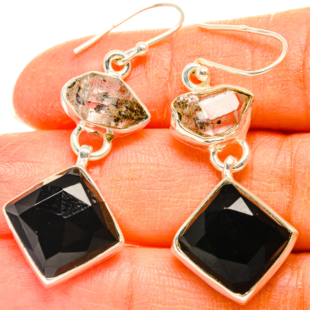 Black Onyx Earrings handcrafted by Ana Silver Co - EARR427589
