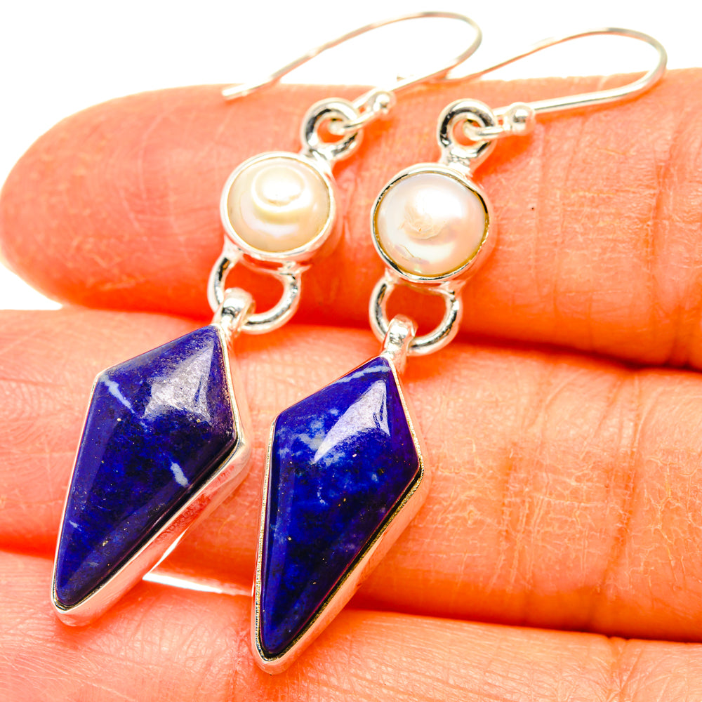 Lapis Lazuli Earrings handcrafted by Ana Silver Co - EARR427591