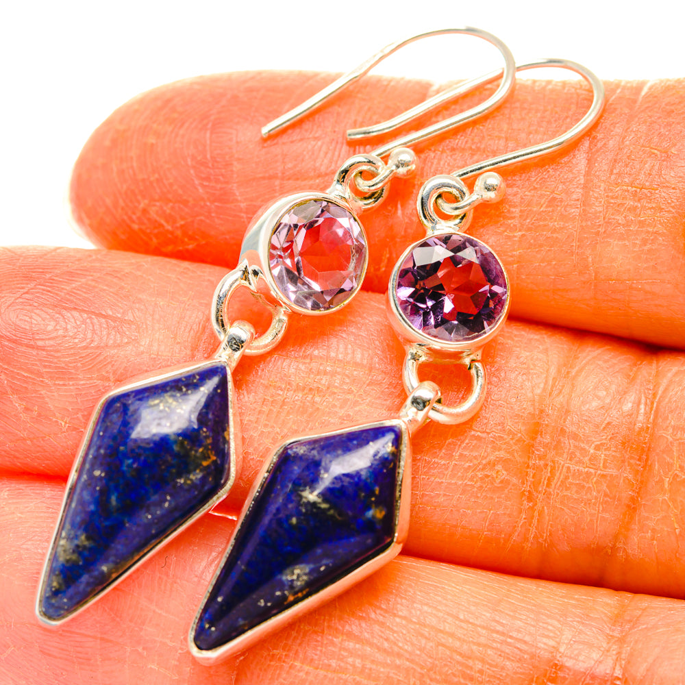 Lapis Lazuli Earrings handcrafted by Ana Silver Co - EARR427604