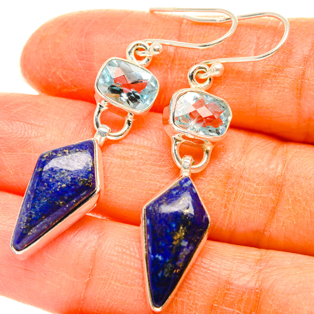 Lapis Lazuli Earrings handcrafted by Ana Silver Co - EARR427608