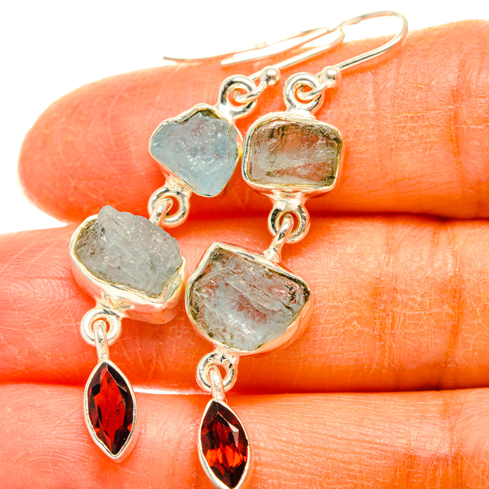 Aquamarine Earrings handcrafted by Ana Silver Co - EARR427611