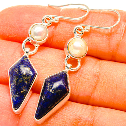 Lapis Lazuli Earrings handcrafted by Ana Silver Co - EARR427612