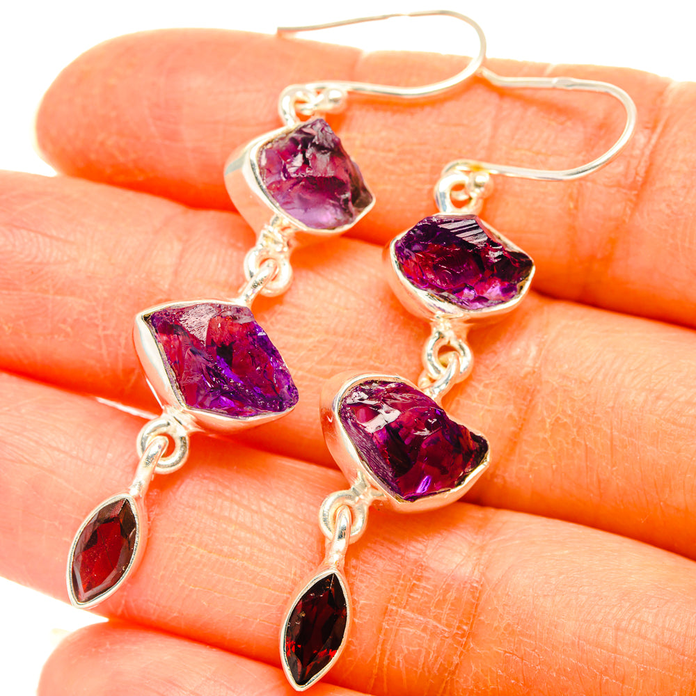Amethyst Earrings handcrafted by Ana Silver Co - EARR427628