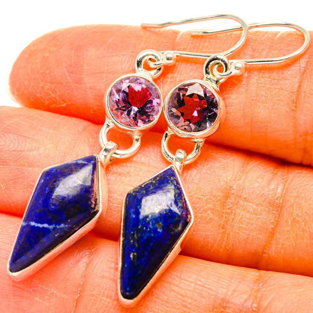 Lapis Lazuli Earrings handcrafted by Ana Silver Co - EARR427631