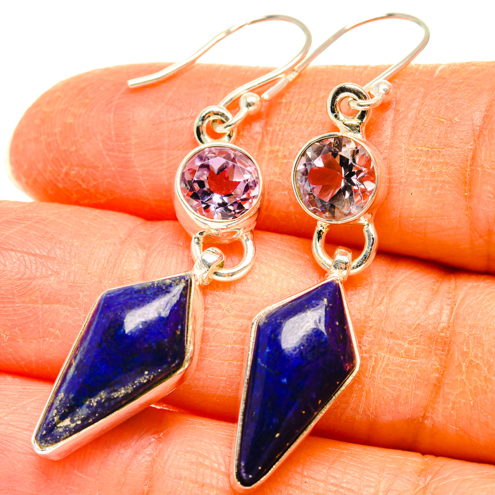 Lapis Lazuli Earrings handcrafted by Ana Silver Co - EARR427635