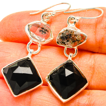 Black Onyx Earrings handcrafted by Ana Silver Co - EARR427654