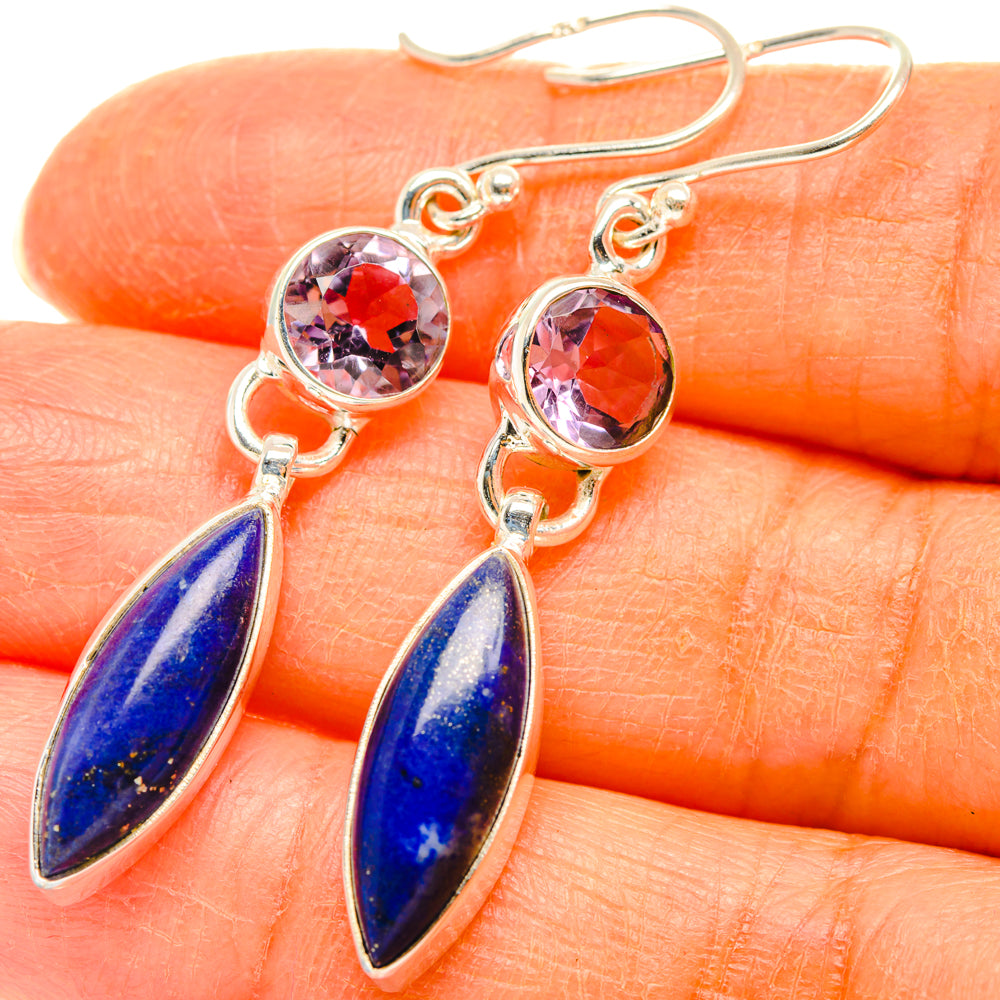 Lapis Lazuli Earrings handcrafted by Ana Silver Co - EARR427657