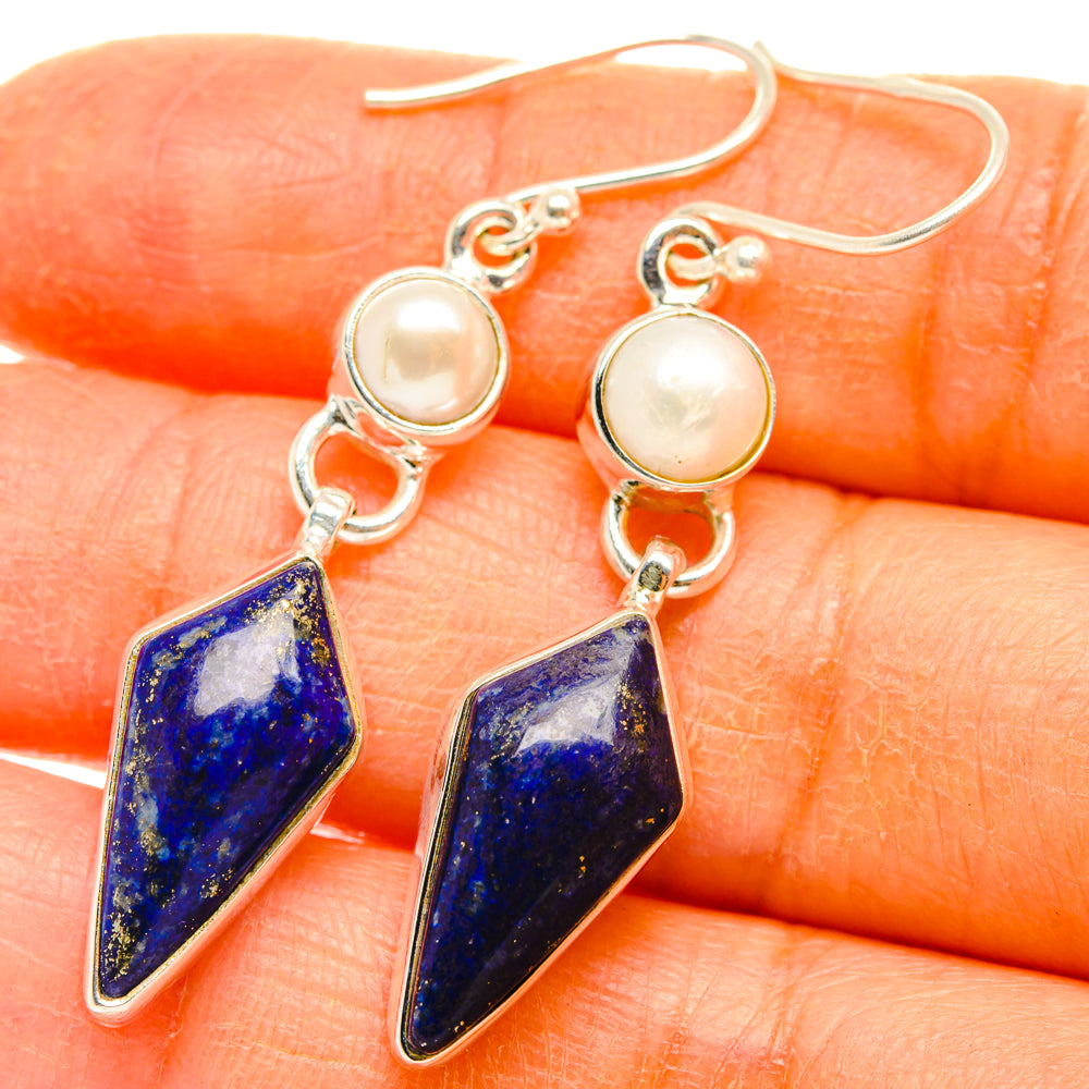 Lapis Lazuli Earrings handcrafted by Ana Silver Co - EARR427665