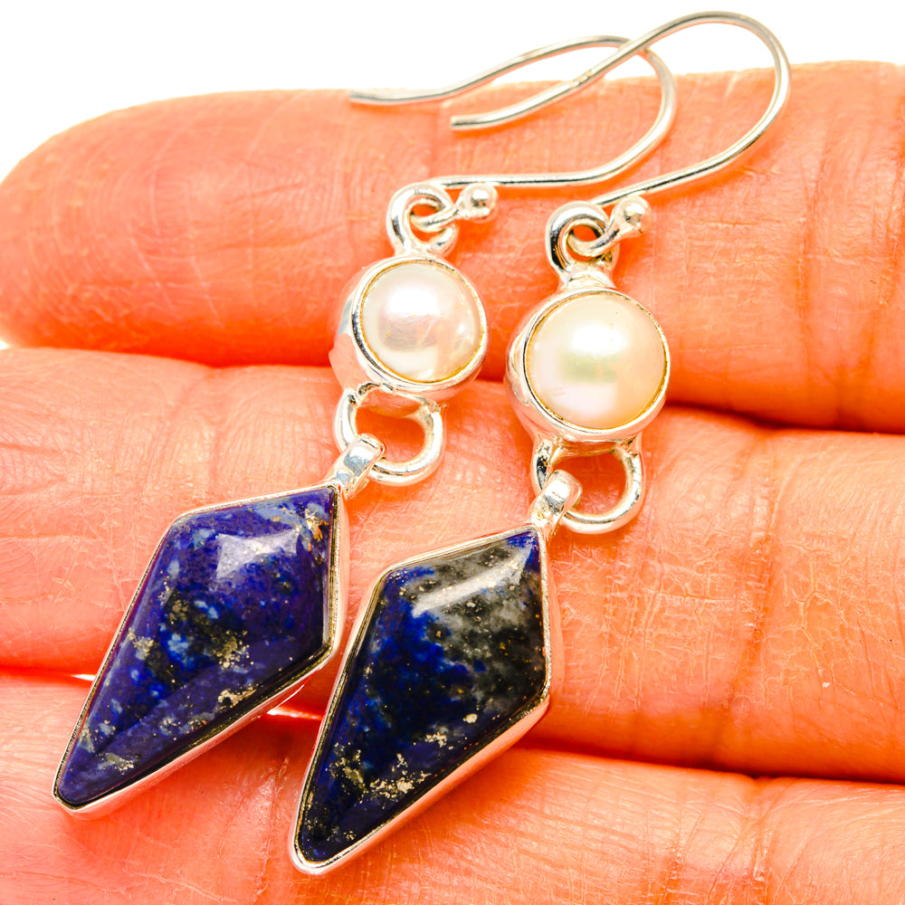 Lapis Lazuli Earrings handcrafted by Ana Silver Co - EARR427668