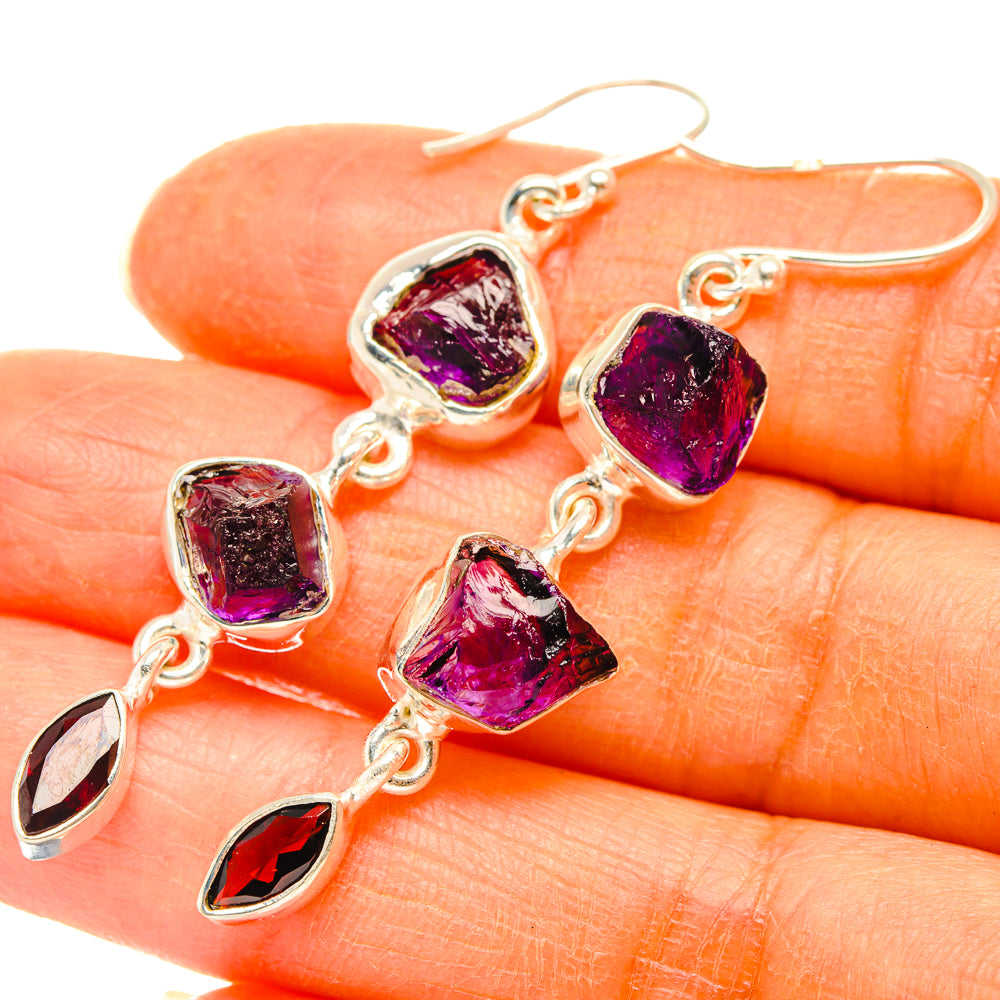 Amethyst Earrings handcrafted by Ana Silver Co - EARR427669