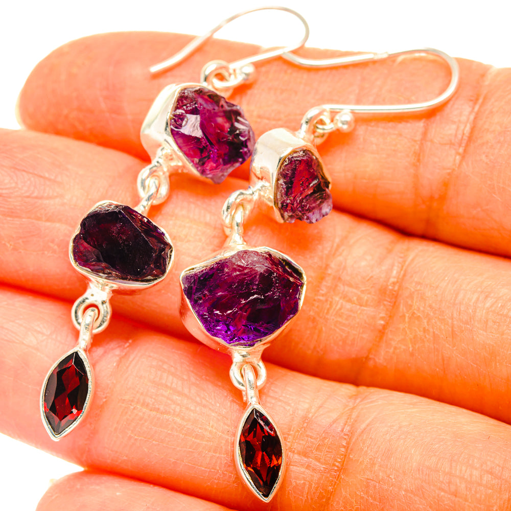 Amethyst Earrings handcrafted by Ana Silver Co - EARR427677