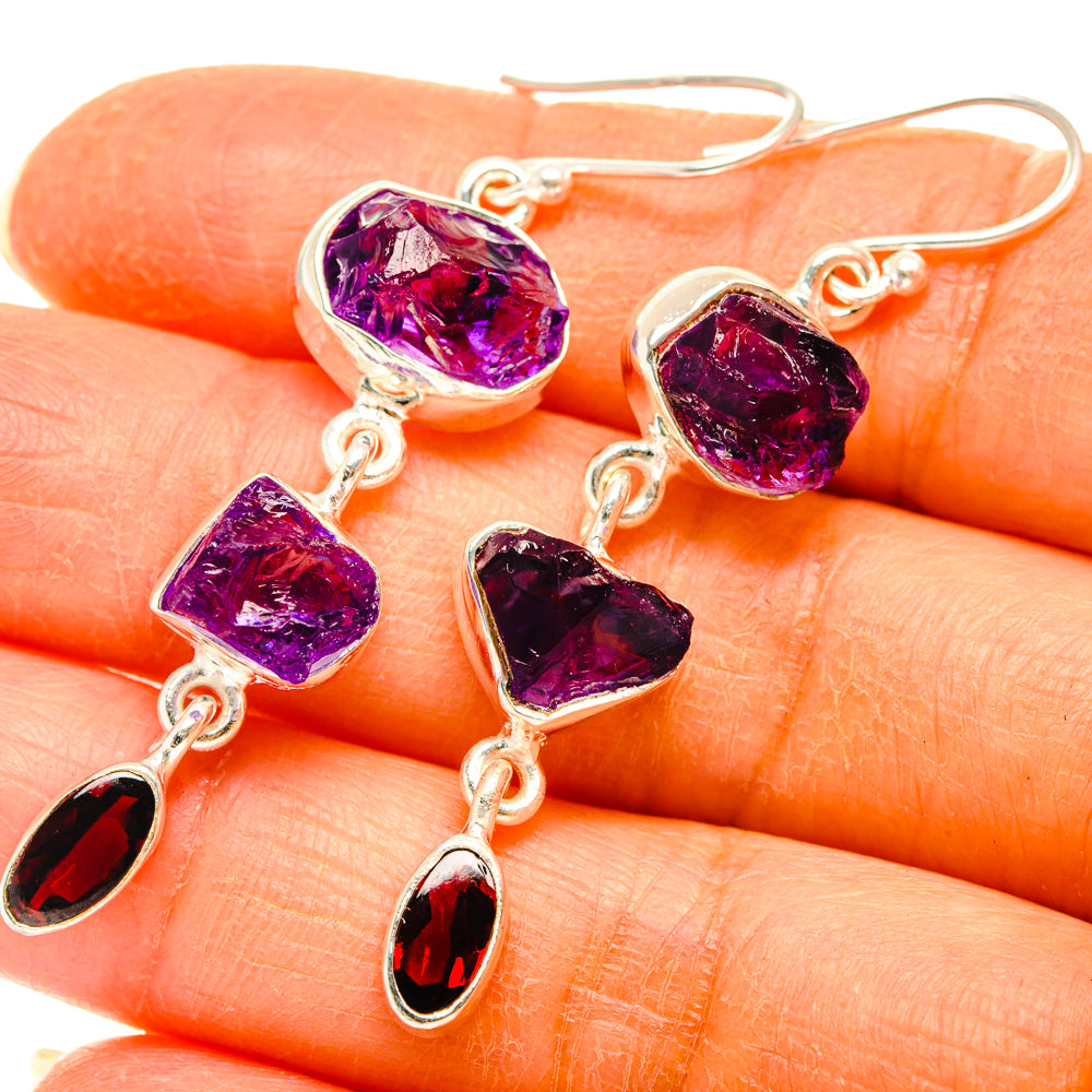 Amethyst Earrings handcrafted by Ana Silver Co - EARR427678