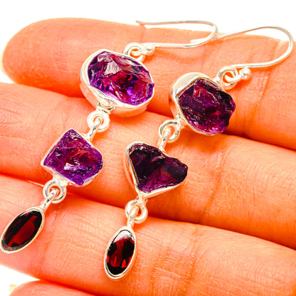 Amethyst Earrings handcrafted by Ana Silver Co - EARR427678