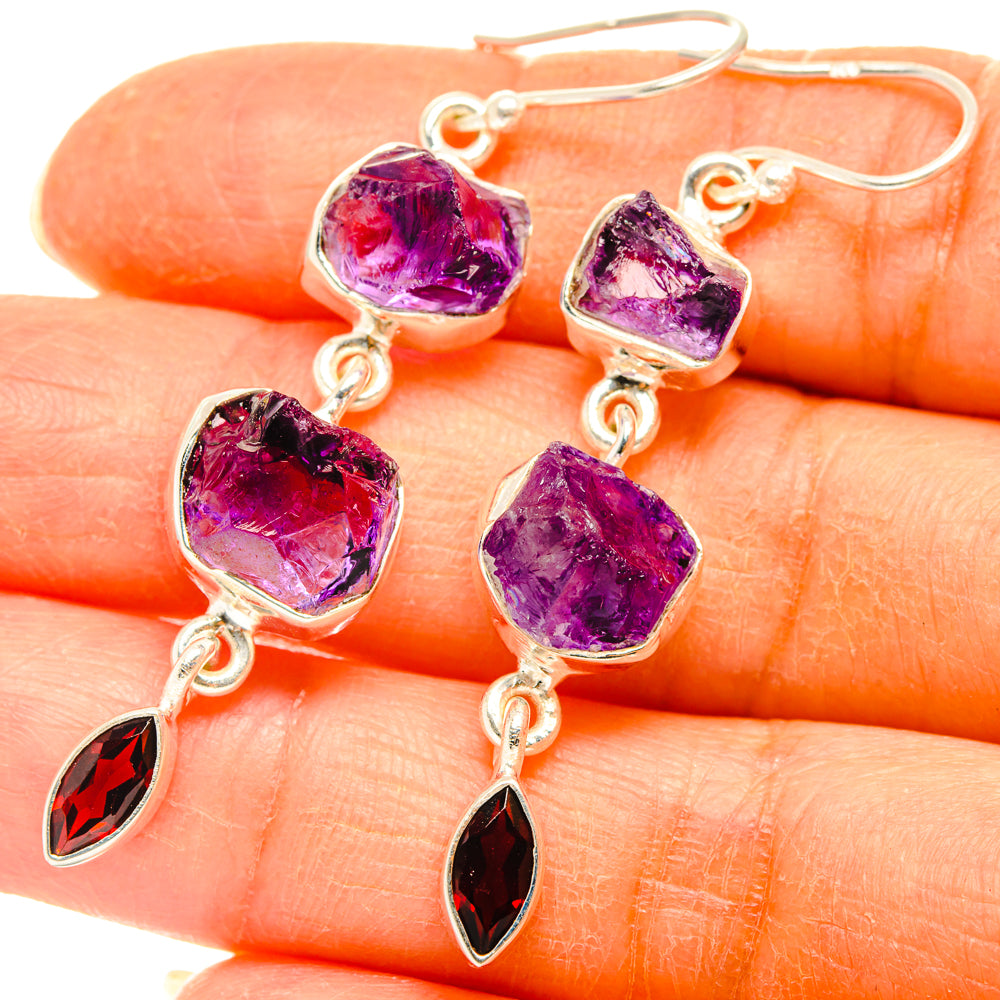 Amethyst Earrings handcrafted by Ana Silver Co - EARR427684
