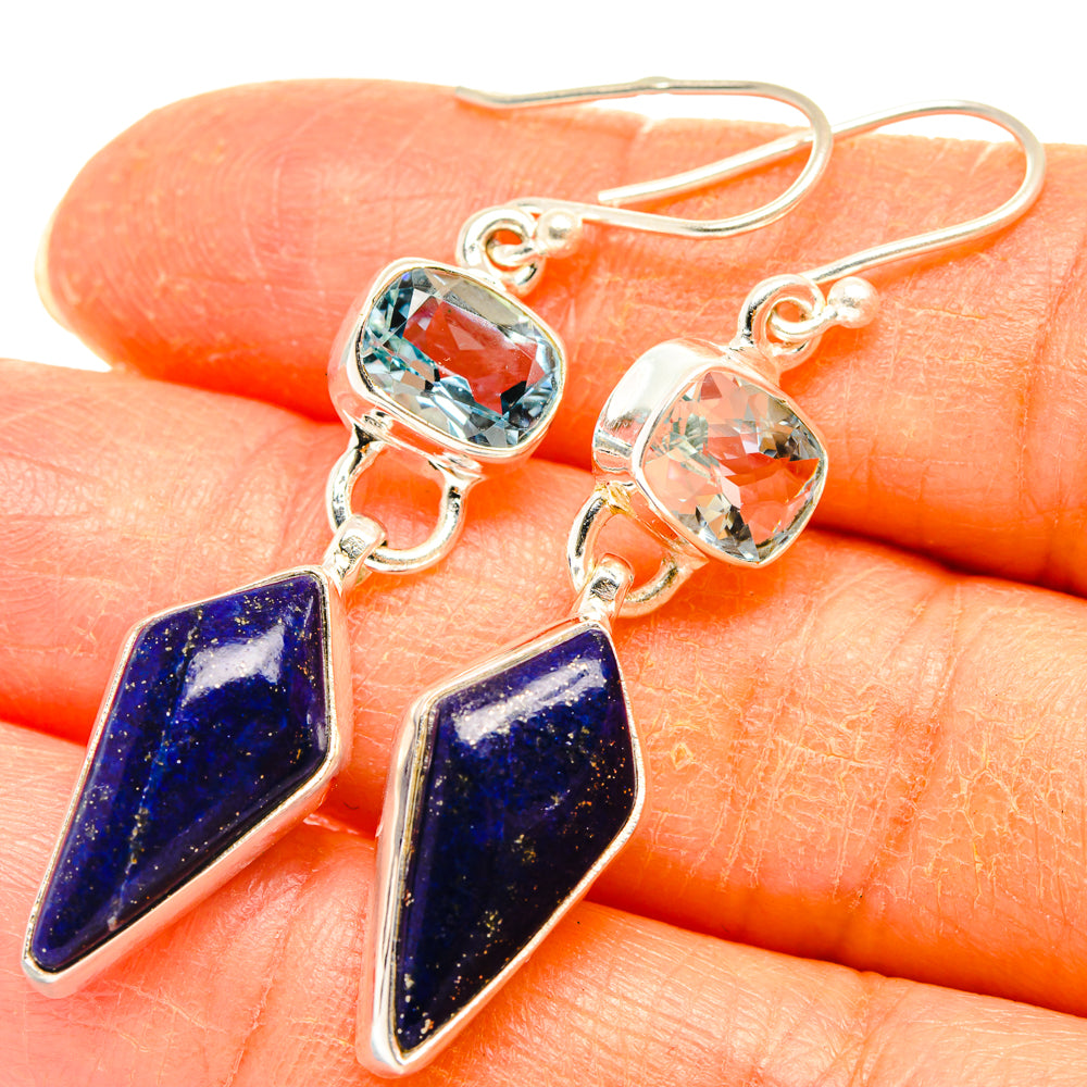 Lapis Lazuli Earrings handcrafted by Ana Silver Co - EARR427693