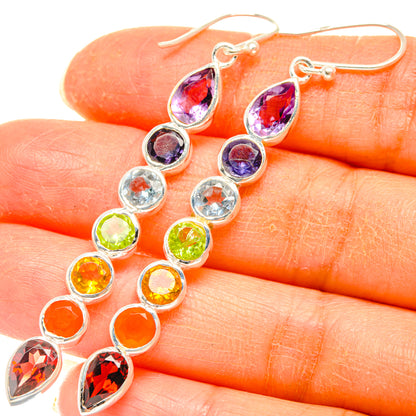 Rainbow Chakra Earrings handcrafted by Ana Silver Co - EARR427696