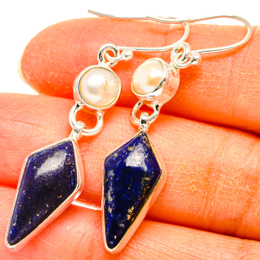 Lapis Lazuli Earrings handcrafted by Ana Silver Co - EARR427698