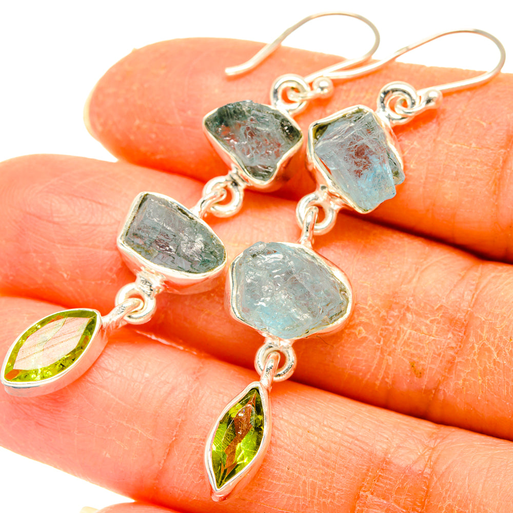 Aquamarine Earrings handcrafted by Ana Silver Co - EARR427711