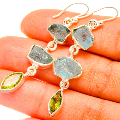 Aquamarine Earrings handcrafted by Ana Silver Co - EARR427711