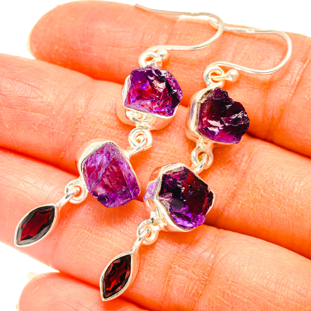 Amethyst Earrings handcrafted by Ana Silver Co - EARR427718