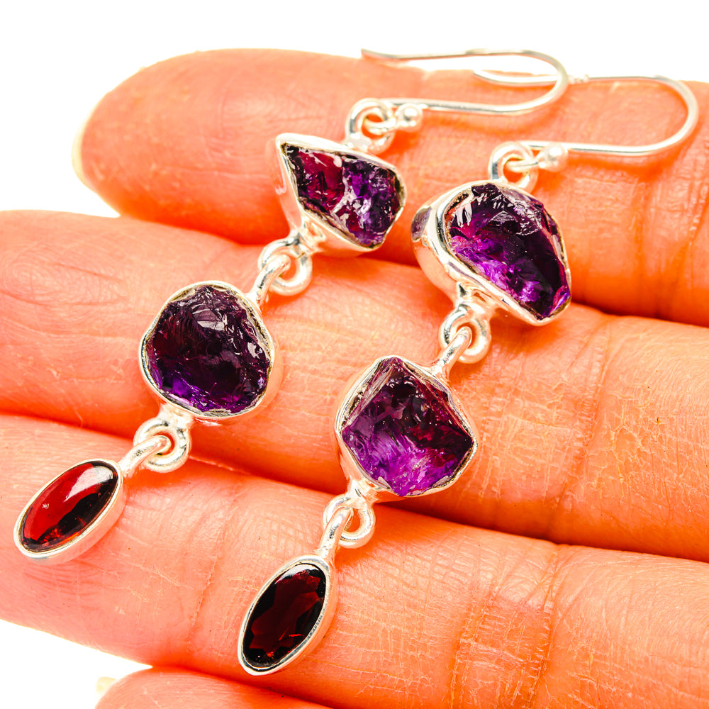 Amethyst Earrings handcrafted by Ana Silver Co - EARR427723