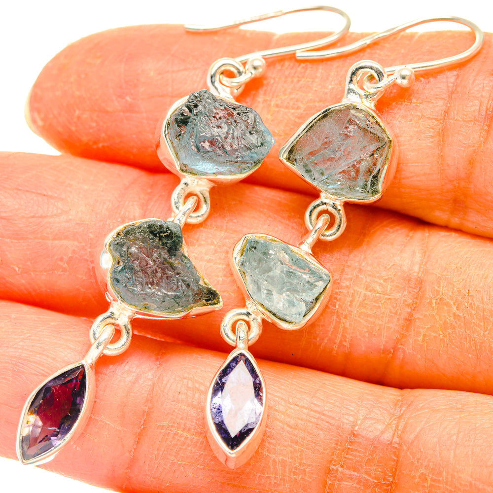 Aquamarine Earrings handcrafted by Ana Silver Co - EARR427730
