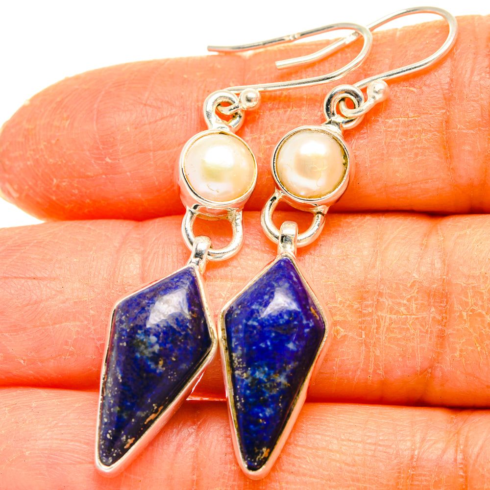 Lapis Lazuli Earrings handcrafted by Ana Silver Co - EARR427731
