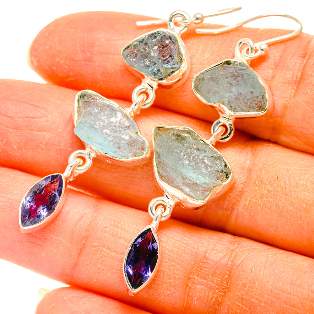 Aquamarine Earrings handcrafted by Ana Silver Co - EARR427733