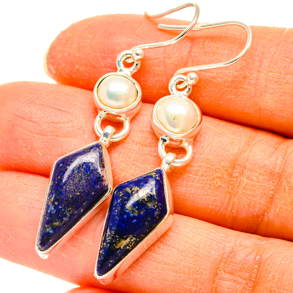 Lapis Lazuli Earrings handcrafted by Ana Silver Co - EARR427736