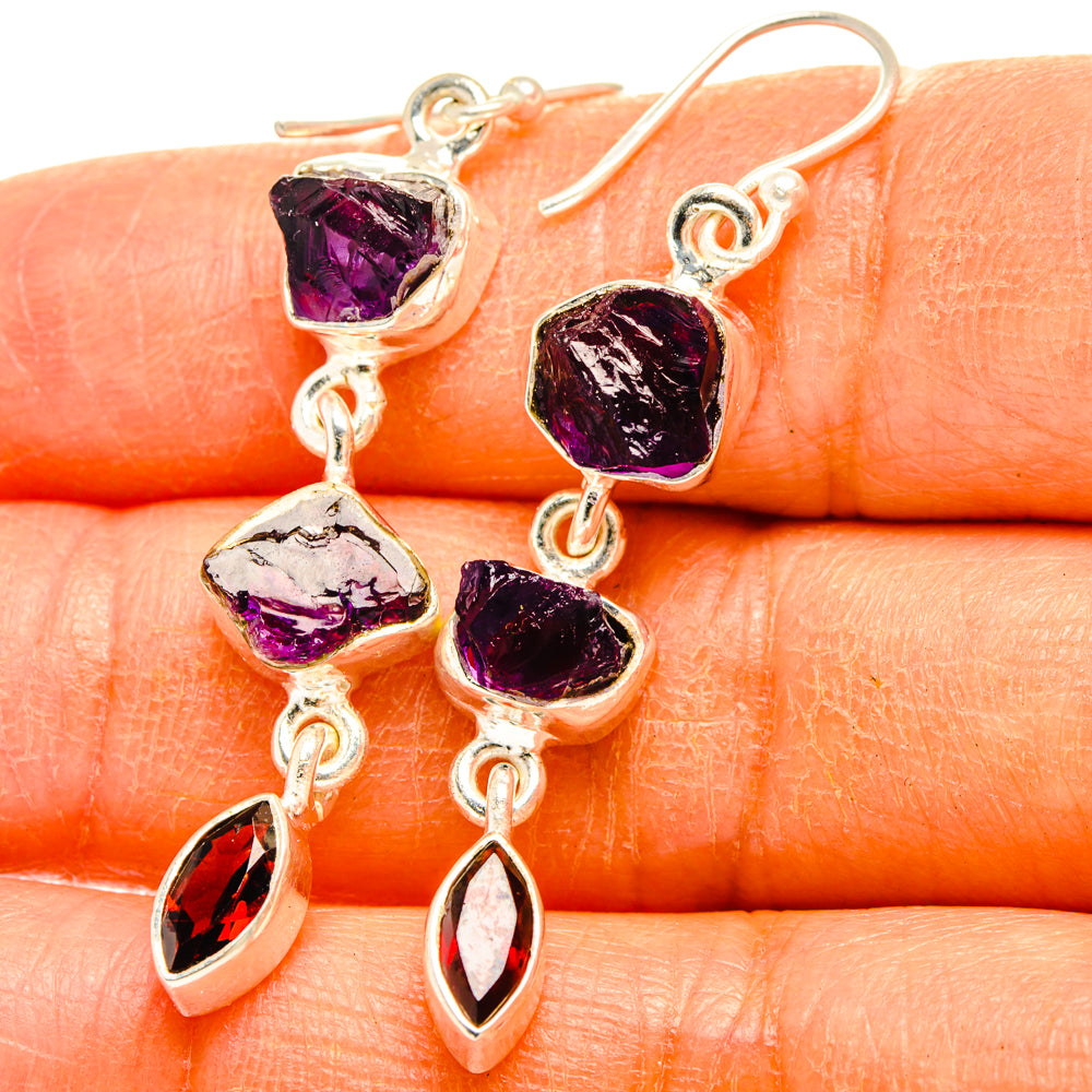 Amethyst Earrings handcrafted by Ana Silver Co - EARR427740