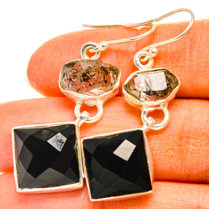 Black Onyx Earrings handcrafted by Ana Silver Co - EARR427754