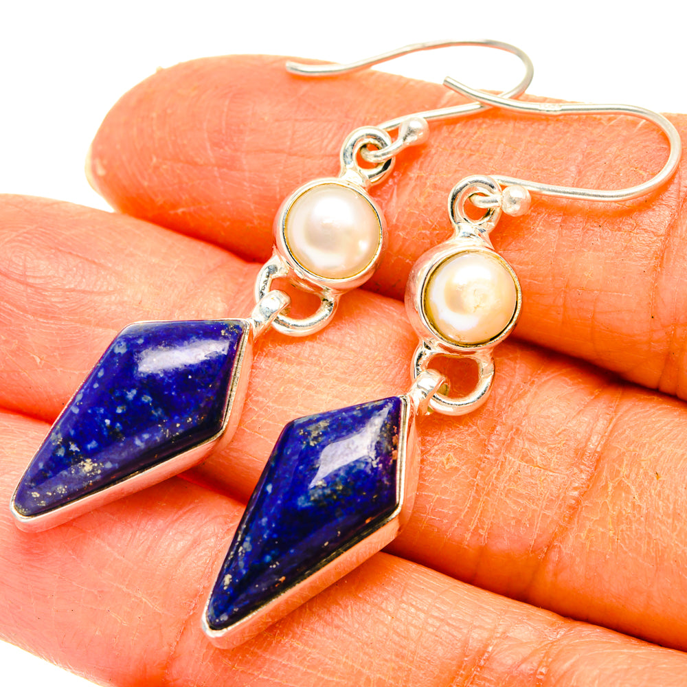 Lapis Lazuli Earrings handcrafted by Ana Silver Co - EARR427756