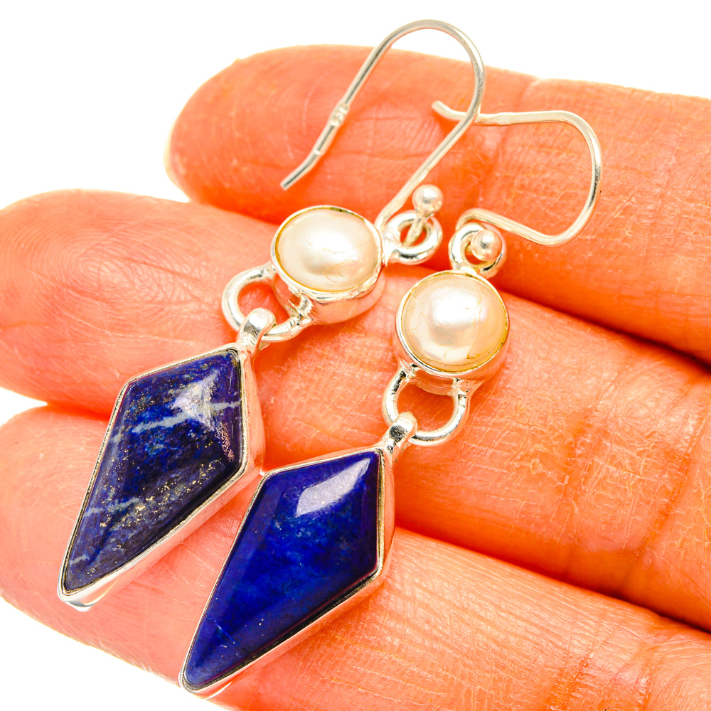 Lapis Lazuli Earrings handcrafted by Ana Silver Co - EARR427764