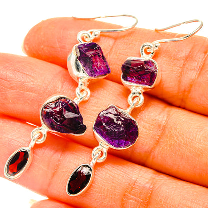 Amethyst Earrings handcrafted by Ana Silver Co - EARR427765