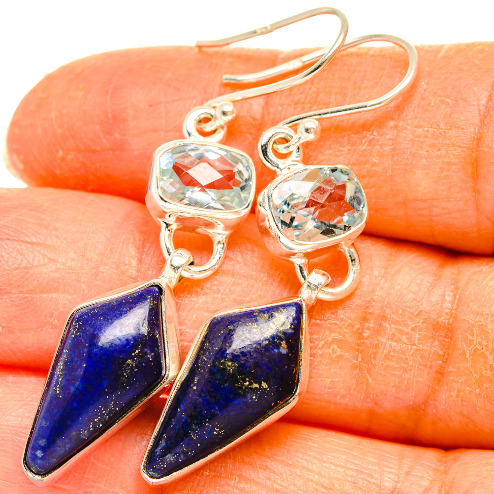 Lapis Lazuli Earrings handcrafted by Ana Silver Co - EARR427771