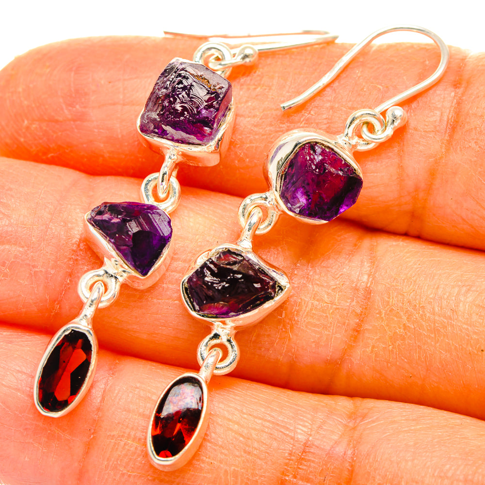 Amethyst Earrings handcrafted by Ana Silver Co - EARR427776