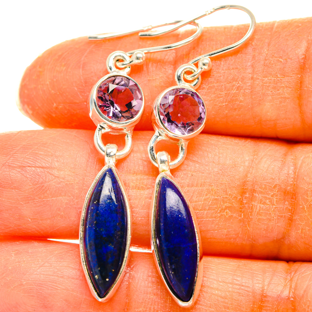 Lapis Lazuli Earrings handcrafted by Ana Silver Co - EARR427777