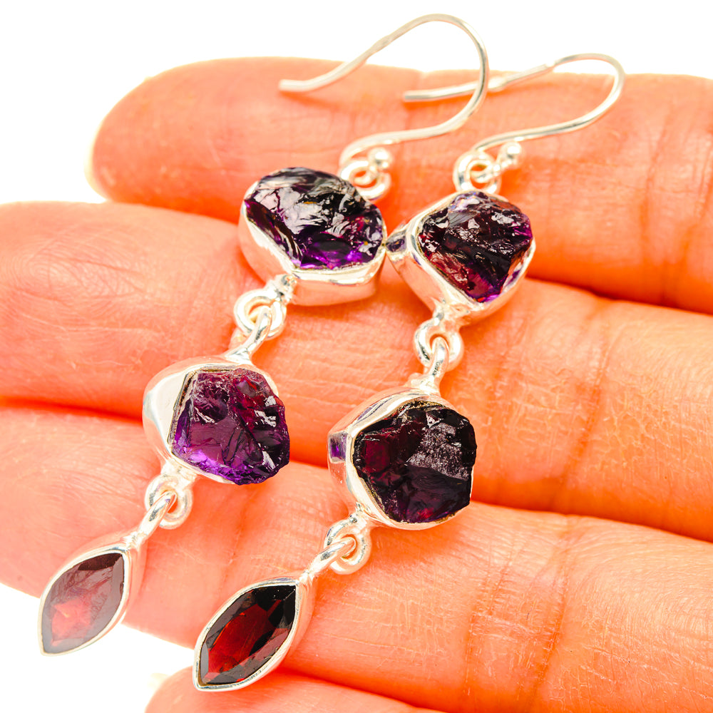 Amethyst Earrings handcrafted by Ana Silver Co - EARR427780