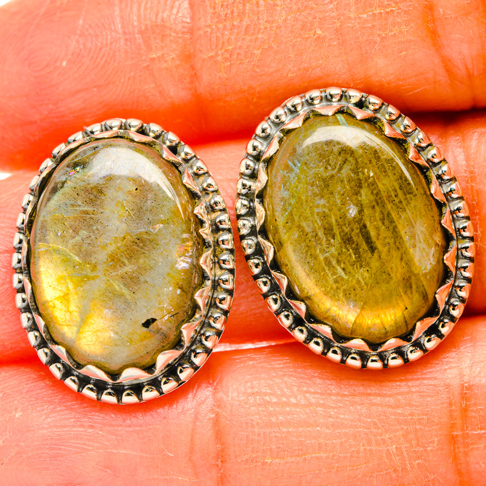 Labradorite Earrings handcrafted by Ana Silver Co - EARR427787