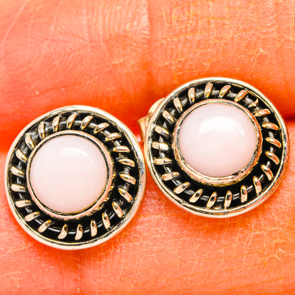 Pink Opal Earrings handcrafted by Ana Silver Co - EARR427792