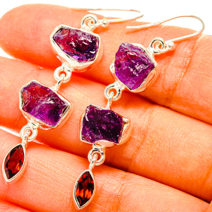 Amethyst Earrings handcrafted by Ana Silver Co - EARR427803